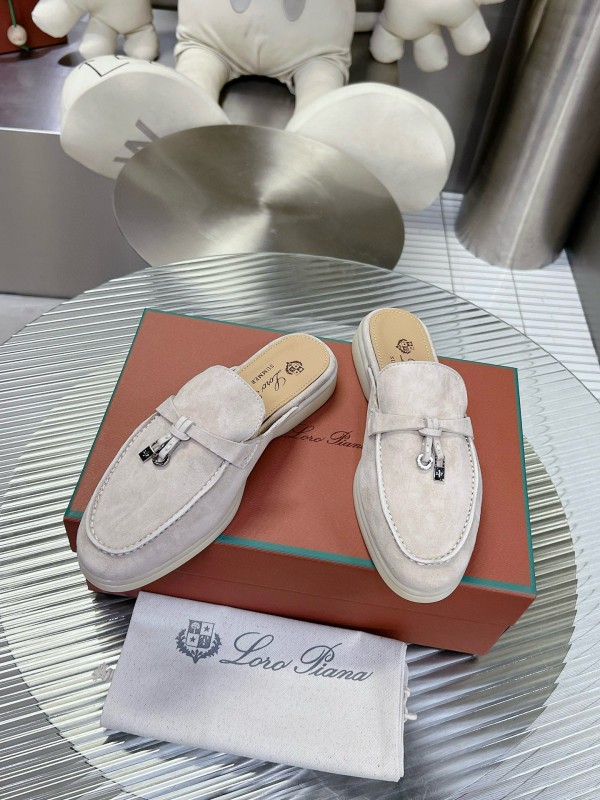 2024 Slippers LP Beige Nubuck Leather Loafer MJ00270