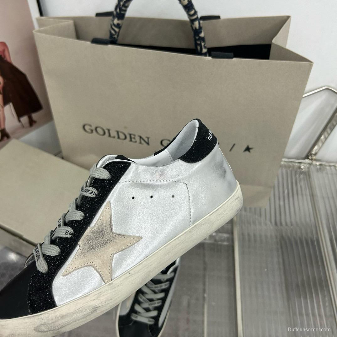 2025 Women GGDB White Black Leather Suede Sneakers