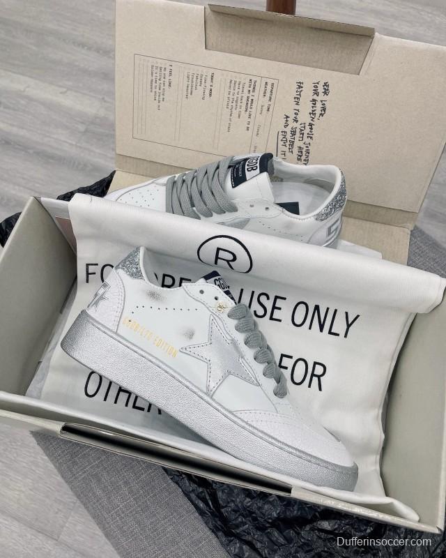 2024 Unisex GGDB White Silver Leather Sneakers MJ00260