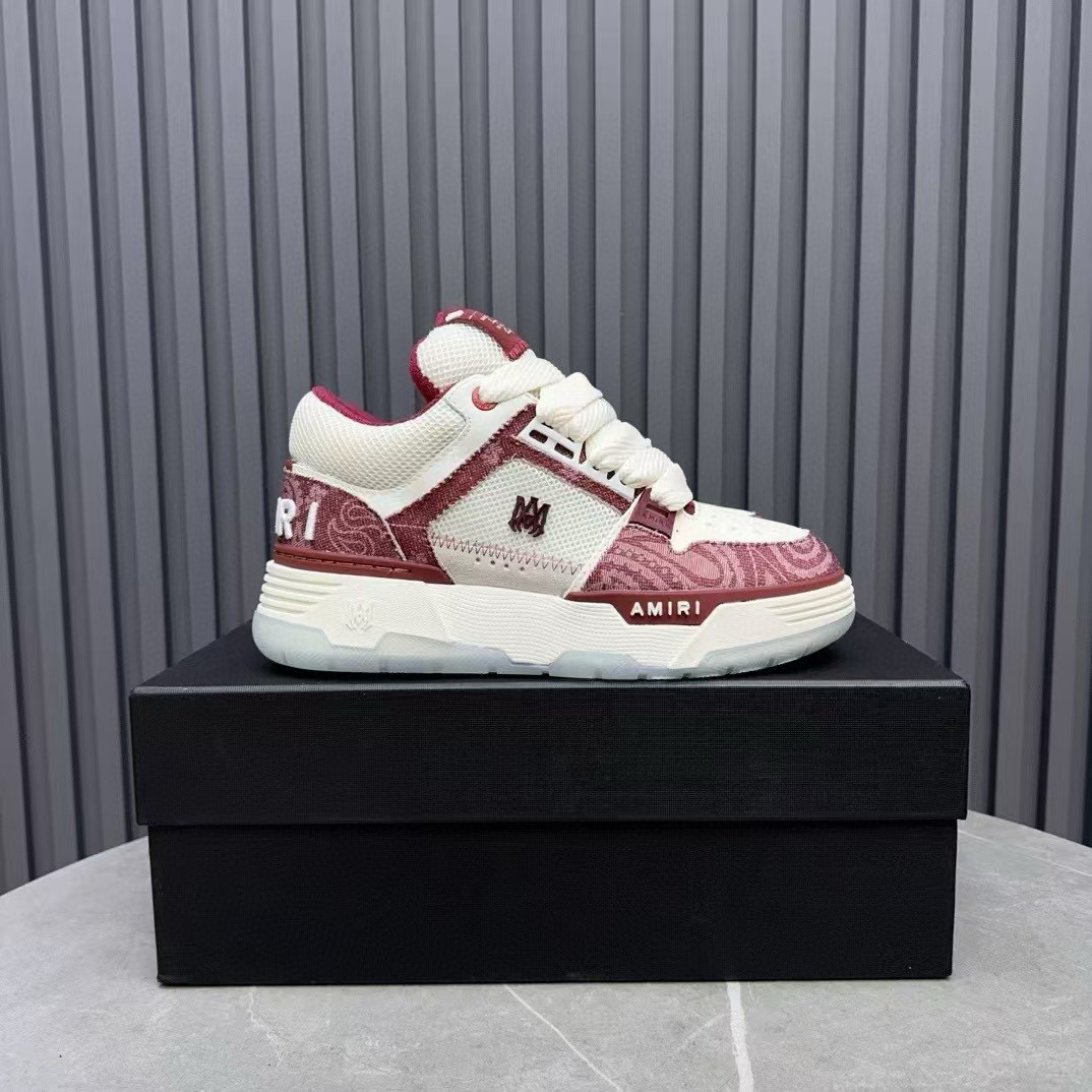 2024 Unisex Amiri White Red Leather Sneaker MJ00360