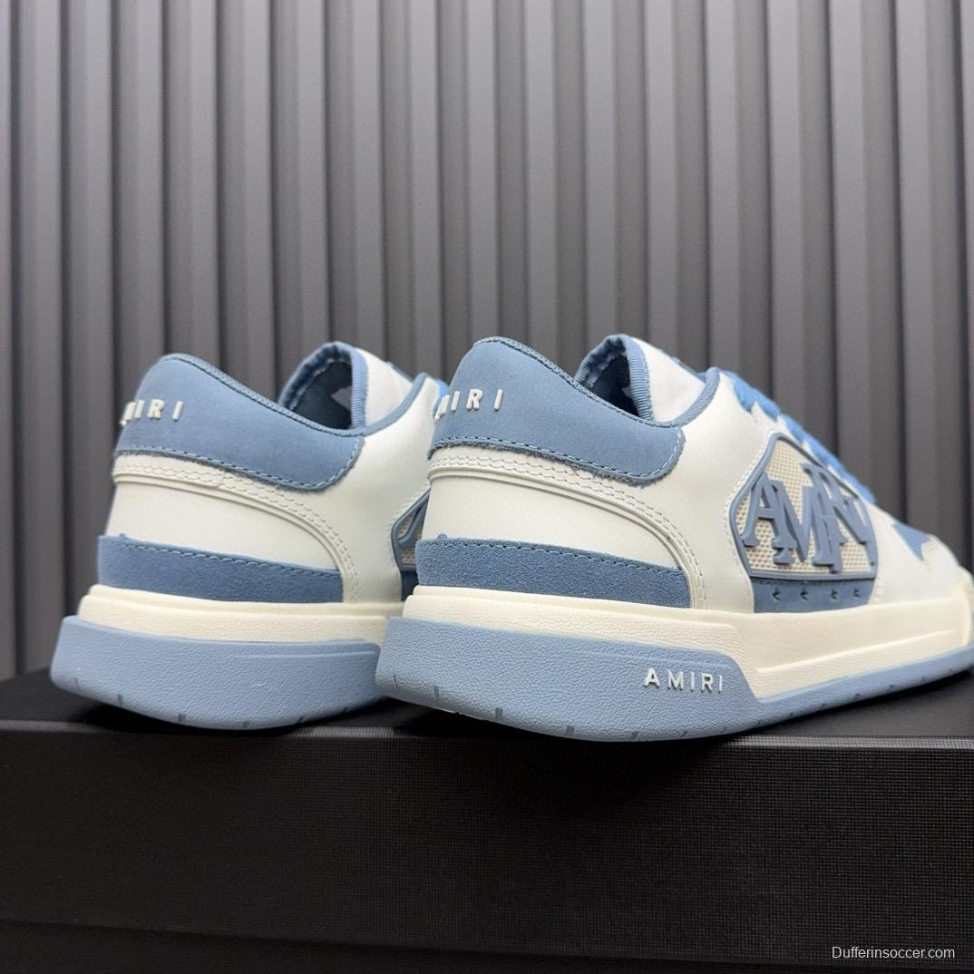 2024 Unisex Amiri Blue White Leather Sneakers MJ00360