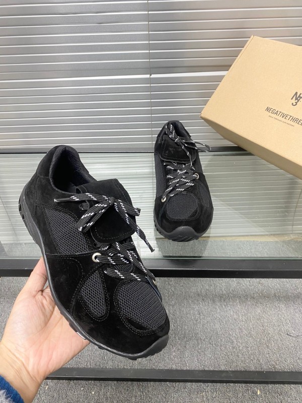 2025 Unisex Puma Black Mesh Leather Sneakers KFY00280