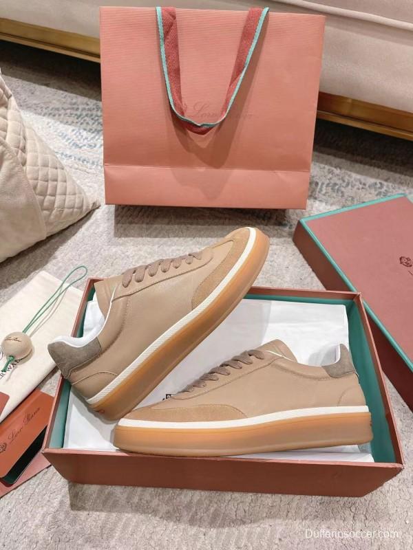 2025 Unisex Le Parmentier Beige Cream Leather Sneakers High Version LY00320(F)/LY00330(M)