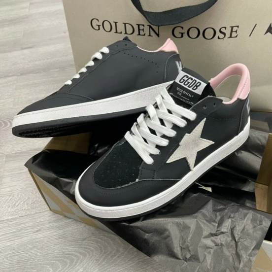 2024 Unisex GGDB Black Pink Leather Suede Sneakers MJ00260