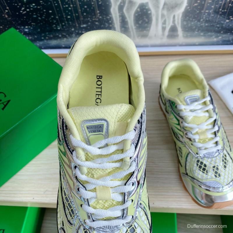 2025 Unisex BV Yellow Silver Mesh Rubber Running Sneakers LY0000