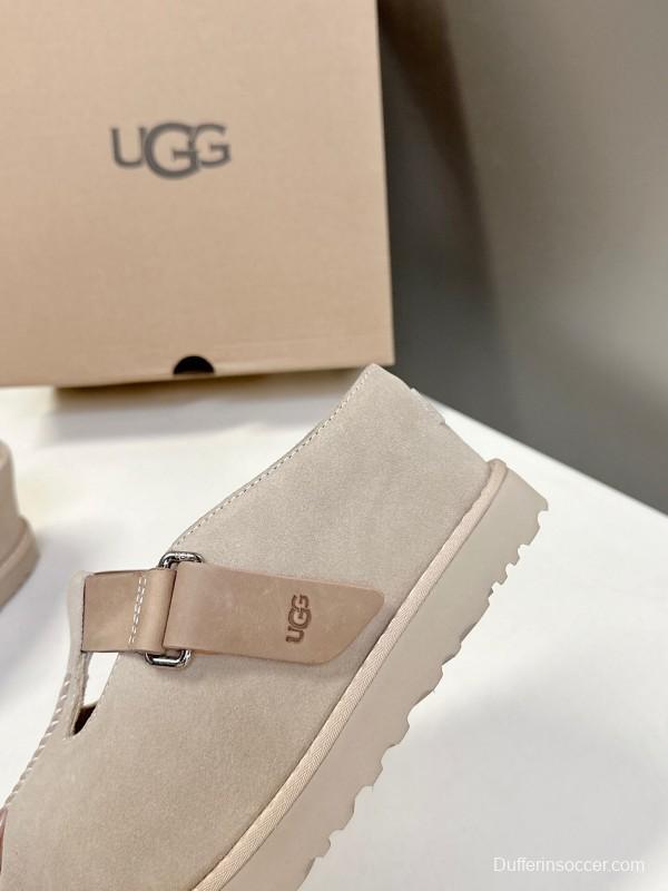 2025 UGG Beige Suede Slippers KFY00230