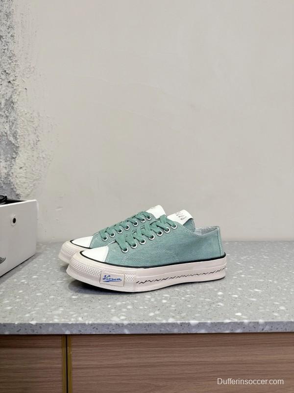 2025 Women VISVIM Green Canvas Sneakers