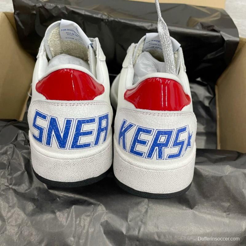 2024 Unisex GGDB White Red Leather Sneakers MJ00260