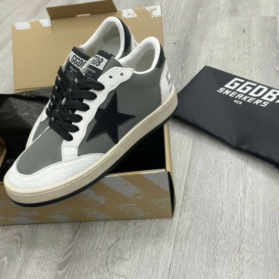 2024 Unisex GGDB Grey White Black Leather Suede Low Top Sneakers MJ00260