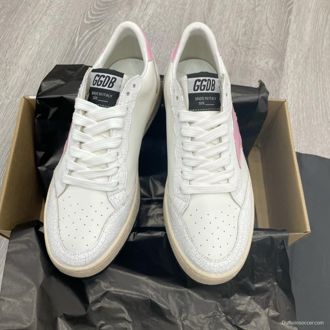 2024 Unisex GGDB White Pink Leather Sneakers MJ00260