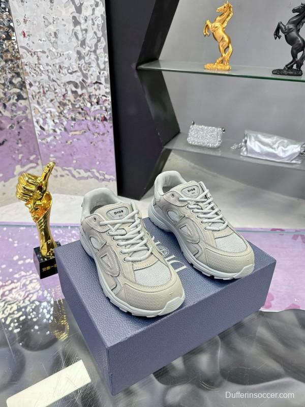 2024 Unisex Dior Stone Island B30 Beige White Mesh Sneakers MJ00330