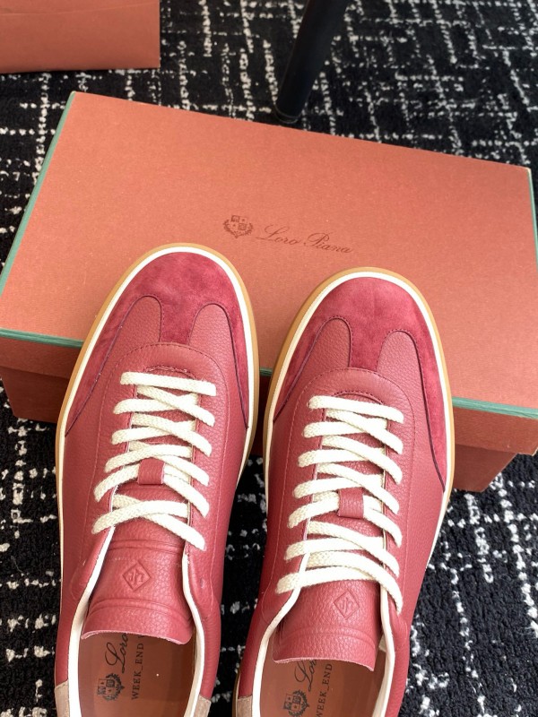 2024 Unisex LP Red Pink Leather Sneakers MJ00320