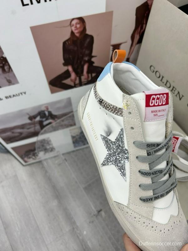 2024 Unisex GGDB White Grey Suede Leather High-Top Sneakers MJ00300