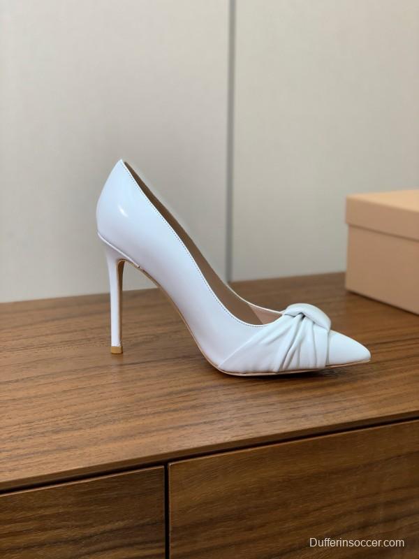 2025 Women Gianvito Rossi White Leather Pumps KFY00300