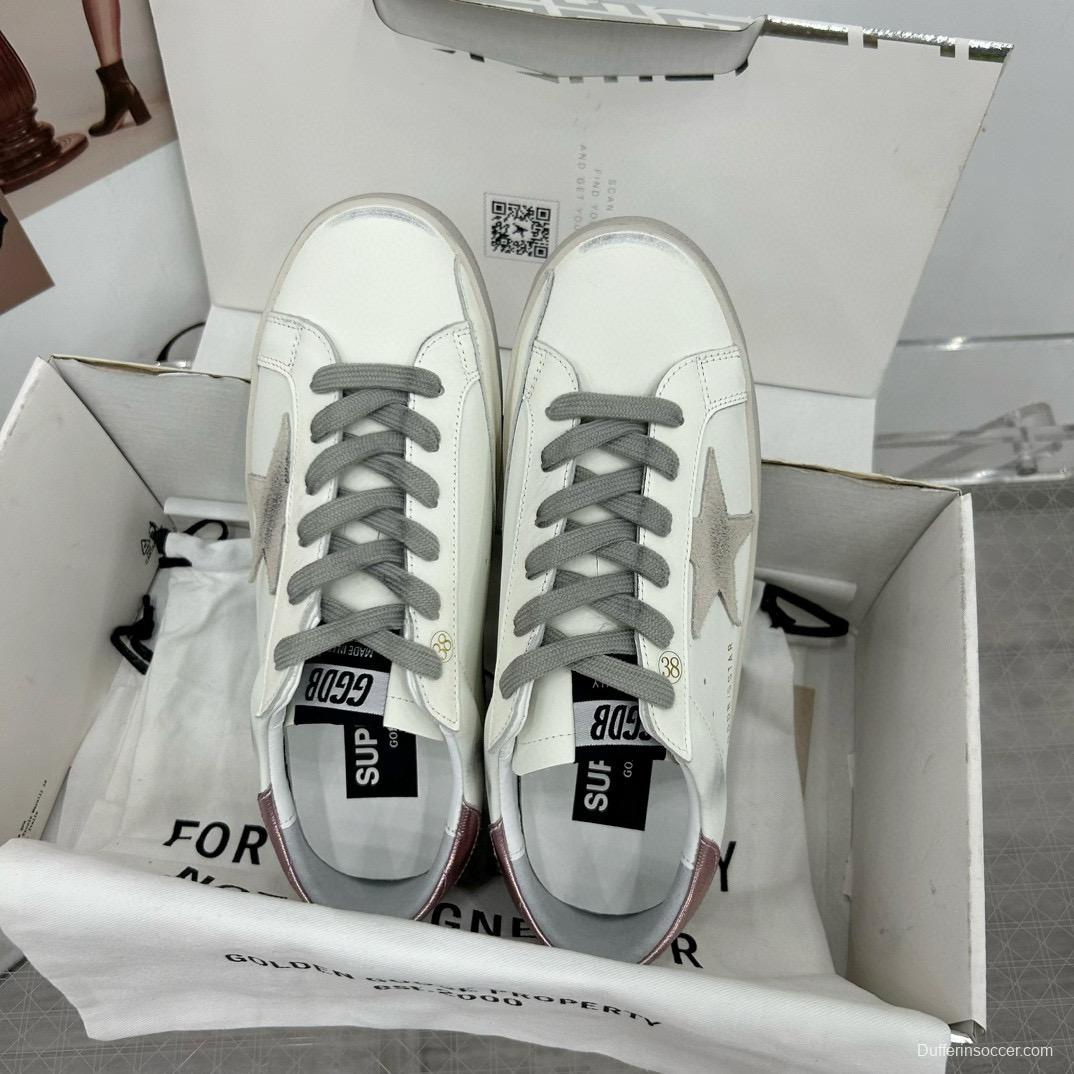 2025 Women GGDB White Grey Pink Leather Suede Sneakers