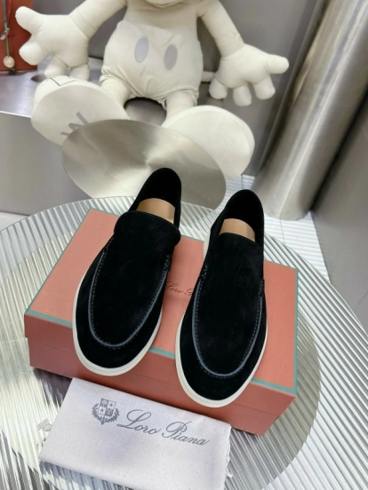 2024 Unisex LP Black Suede Loafers MJ00270