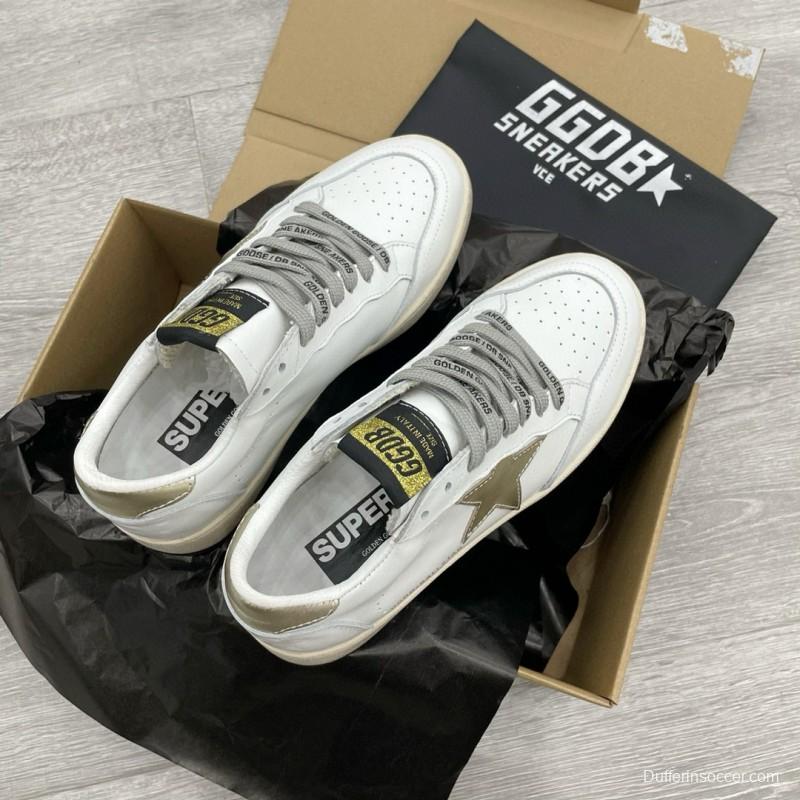 2024 Unisex GGDB White Gold Leather Sneakers MJ00260