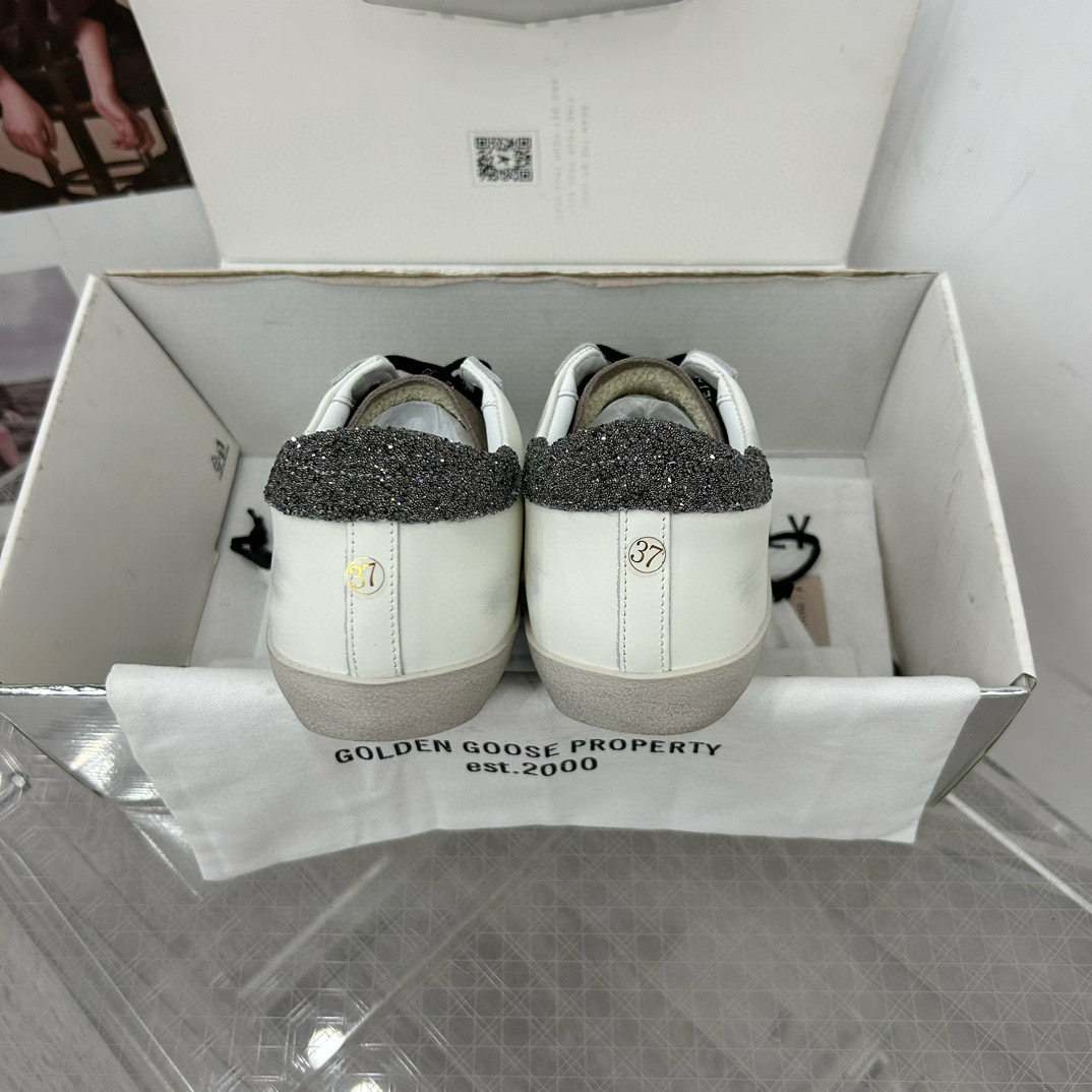 2025 Women GGDB White Leopard Suede Leather Sneakers