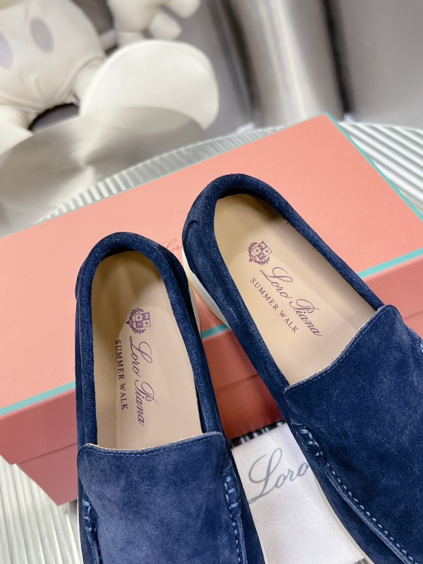 2025 Men LP Navy Suede Loafers LY00260