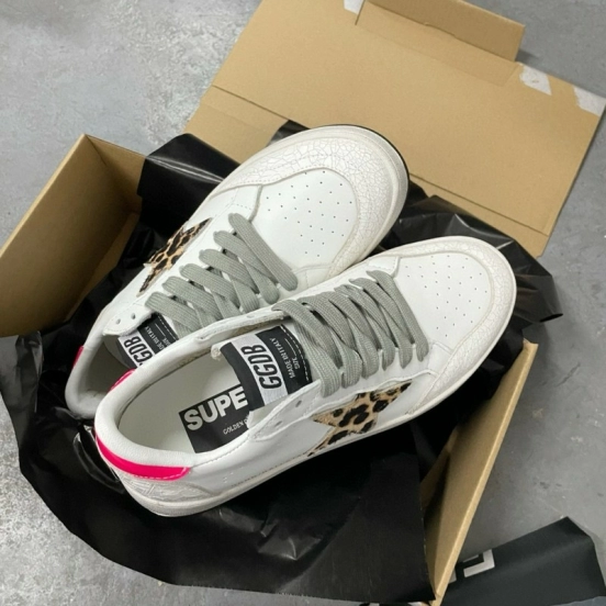 2024 Unisex GGDB White Leopard Leather Sneakers MJ00260