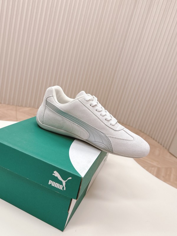 2025 Women PUMA White Suede Sneakers LY00280