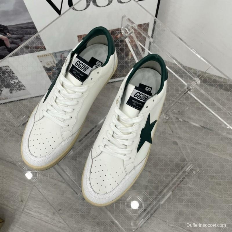 2024 Unisex GGDB White Green Leather Sneakers MJ00260