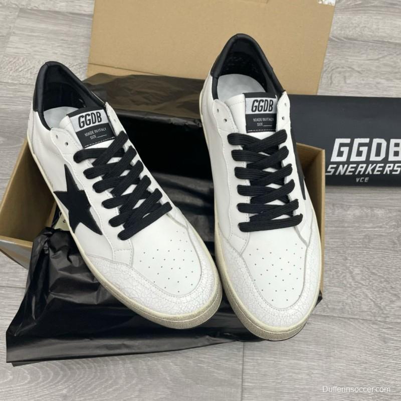 2024 Unisex GGDB White Black Leather Sneakers MJ00260