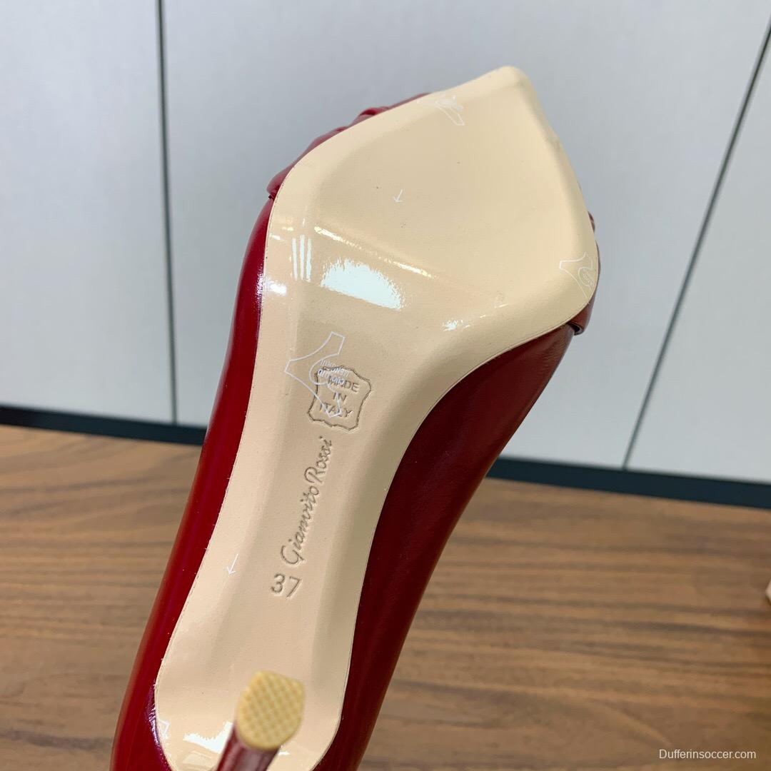 2025 Women Gianvito Rossi Red Calf Leather Pumps KFY00300