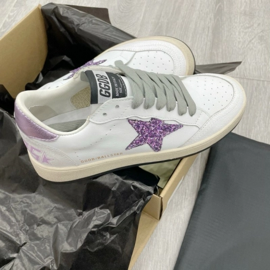 2024 Unisex GGDB White Purple Leather Sneakers MJ00260