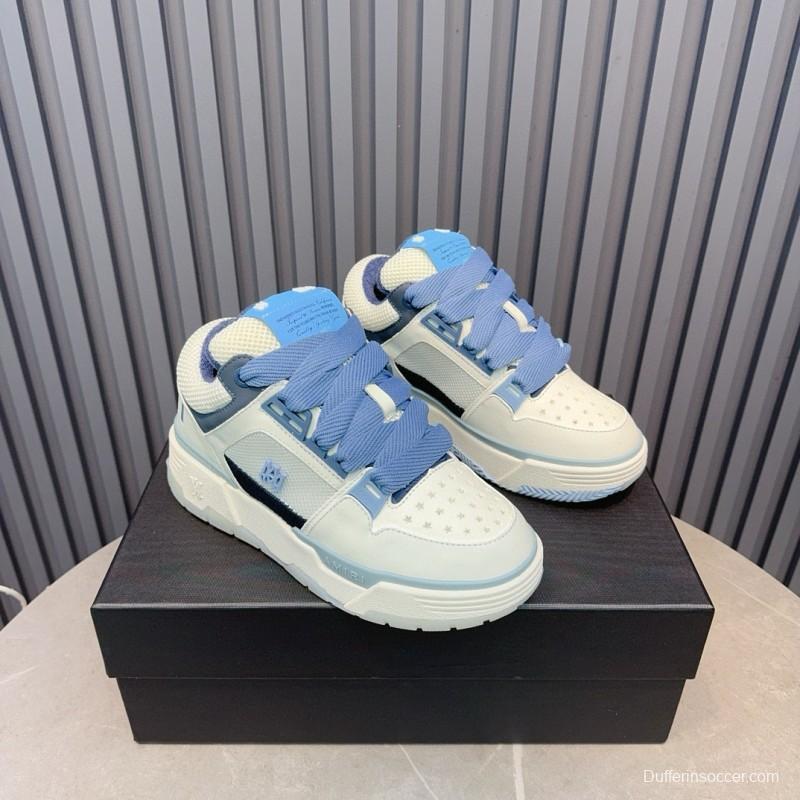 2024 Unisex Amiri Blue White Leather Sneakers MJ00360