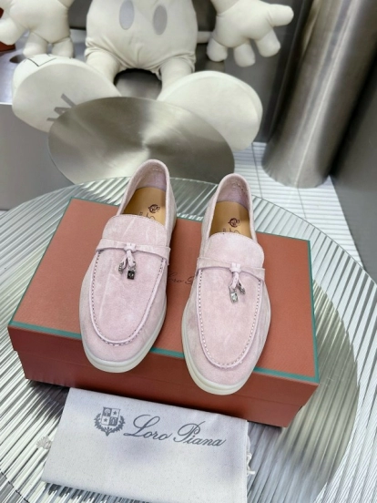 2024 Unisex LP Pink Suede Loafers MJ00270