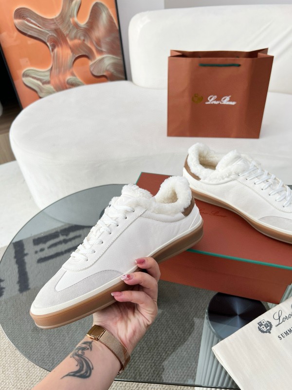 2024 Unisex Le Parmentier White Suede Rubber Low Top Tennis Shoes MJ00350