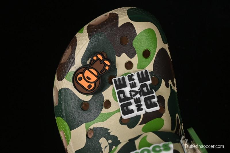 Bape x Crocs Classic Clog Camouflage Print Comfortable Versatile Clog - B.D4