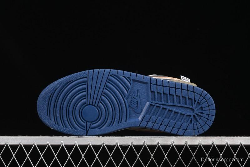 Nike Air Jordan 1 Low Retro Basketball Shoes Panda Mischief Pioneer Knight Brown Grey - 553558-414