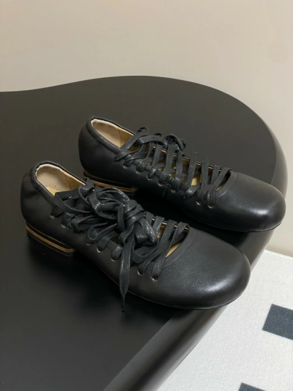 Lemaire 2025 SS Early Spring New Ballet Flats Derby Shoes Flat Sole Chunky Heel Single Shoes - KFY00310