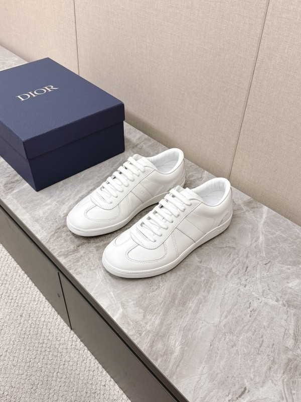 2025 Unisex Dior Black White Grey Leather Suede Sneakers Matchpoint KFY00300
