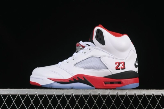 Nike Air Jordan 5 Retro Fire Red Black Tongue Basketball Shoes - HQ7978-101