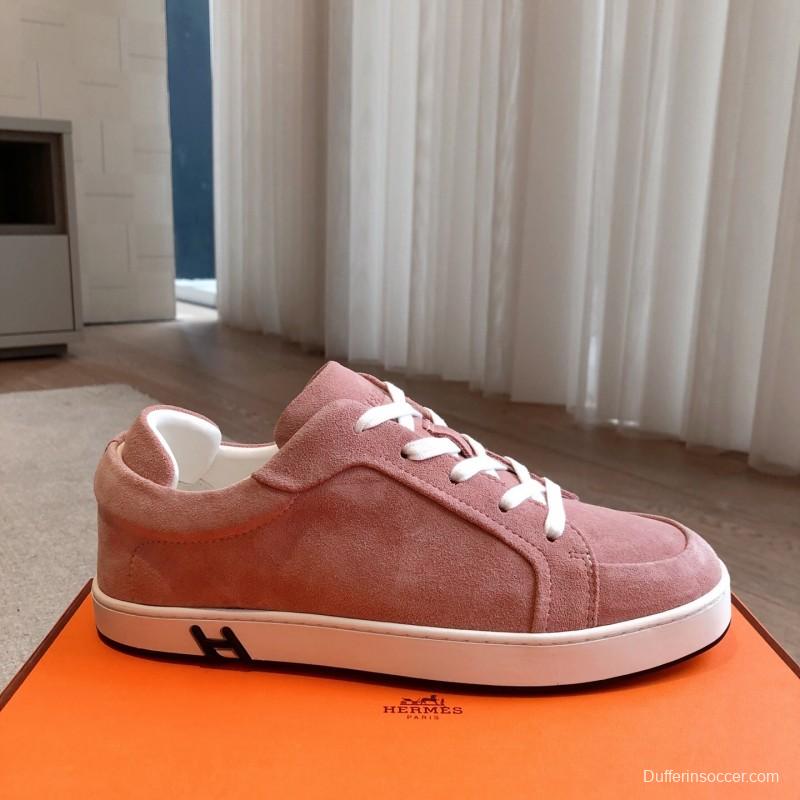 2025 Unisex H Pink Suede Sneakers AS00380