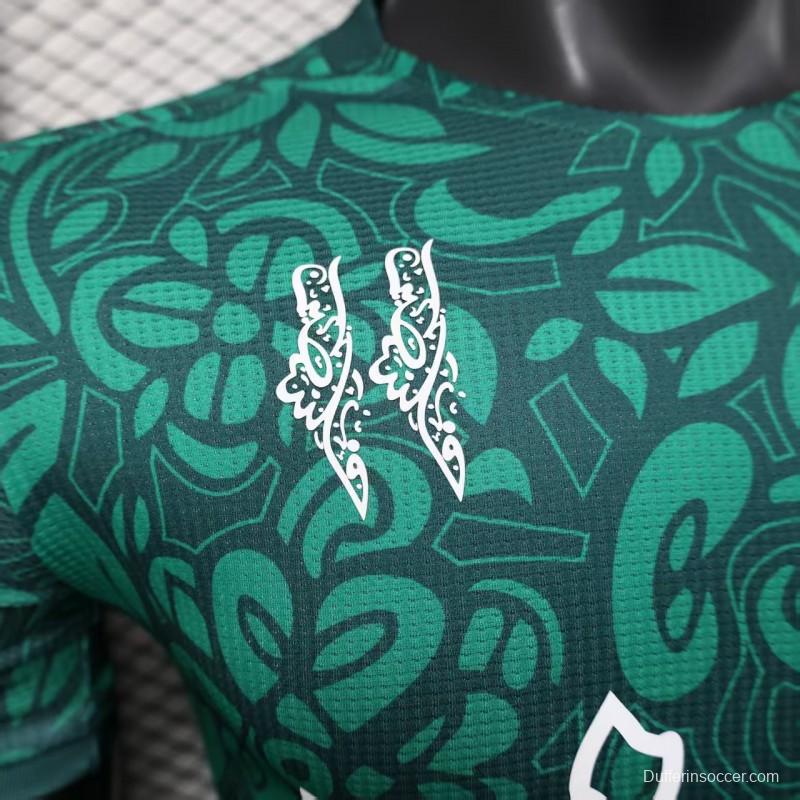 Player Version 25/26 FC Palestine Green with Traditional Islamic Pattern Jersey