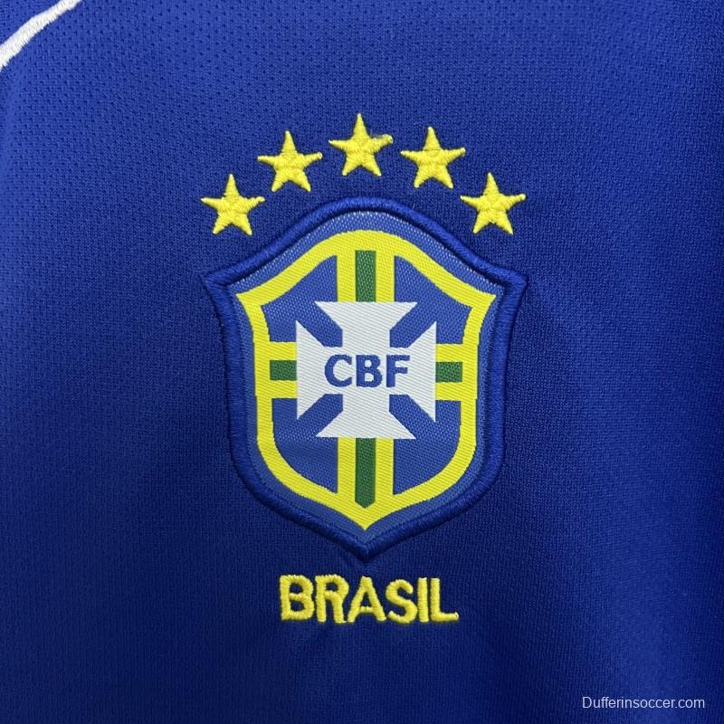 Retro 2004 Kids Brazil Away Size 16-28 Jersey