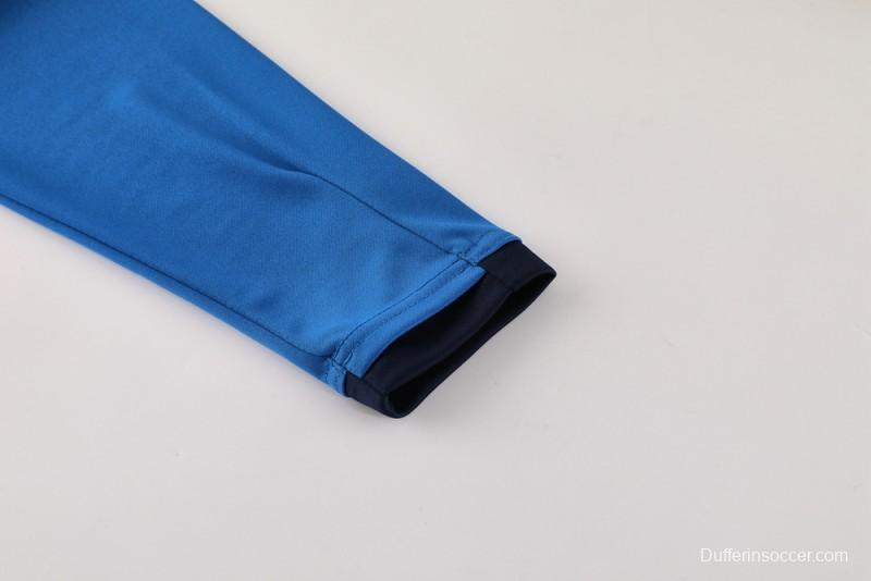 2025 Nike Blue Full Hoodie Zipper Jacket +Long Pants