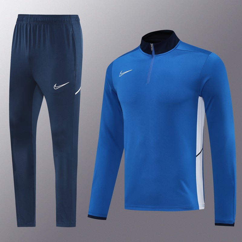 2025 Nike Blue Full Hoodie Zipper Jacket +Long Pants
