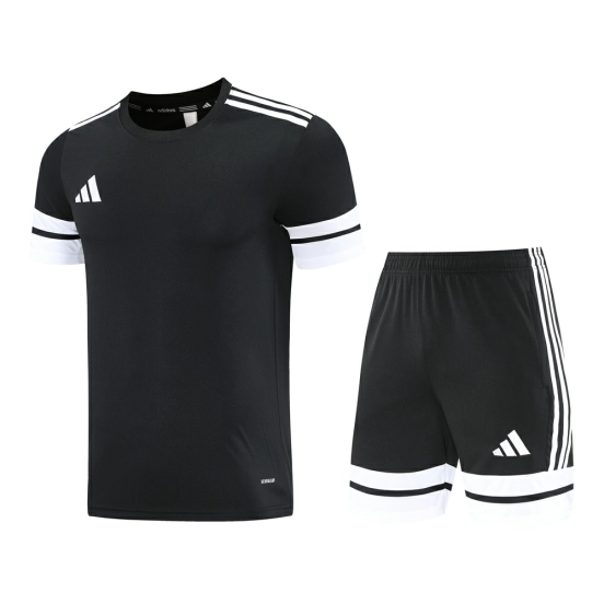 2025 Adidas Black Short Sleeve Jersey+Shorts