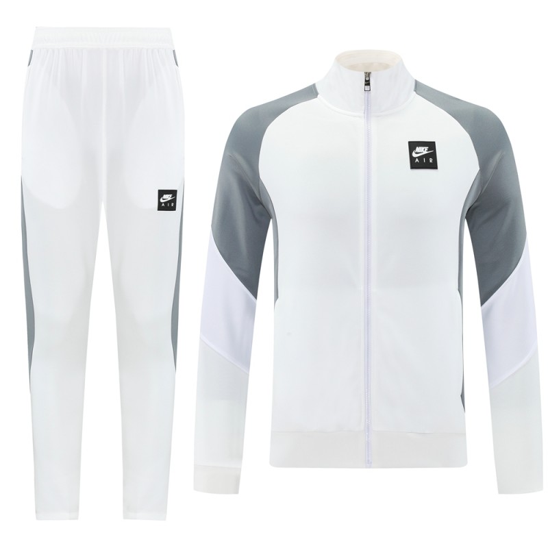 2025 NIKE WHITE/Grey Full Zipper Jacket +Long Pants