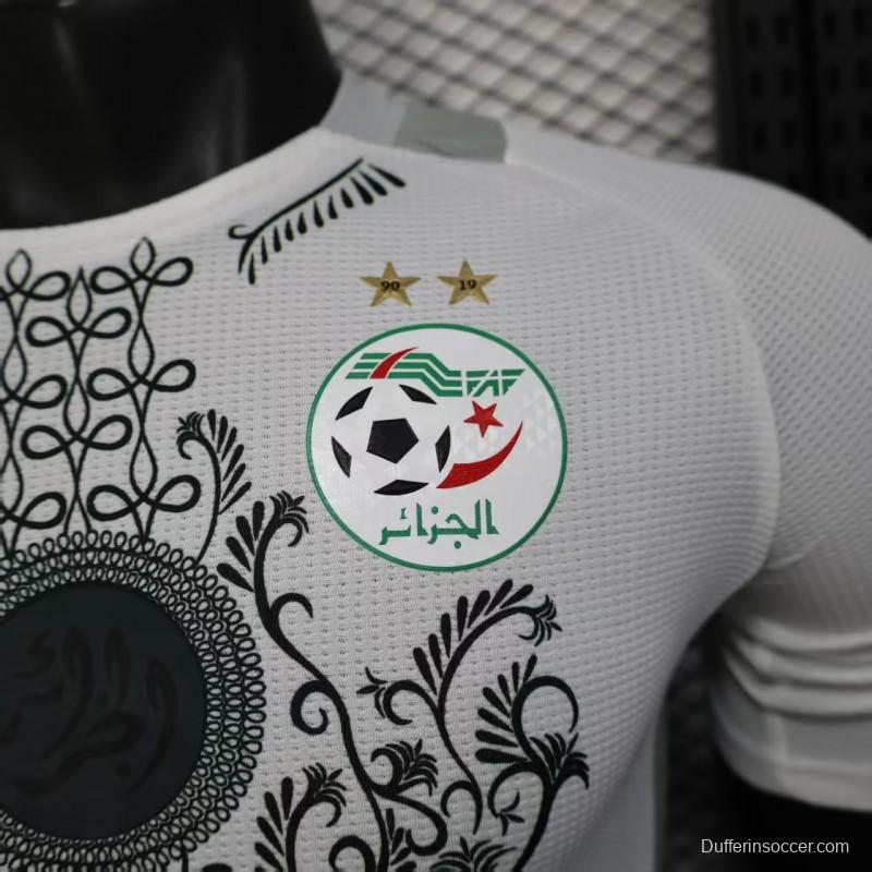 Player Version 2025 Algeria White with Traditional Pattern Jersey