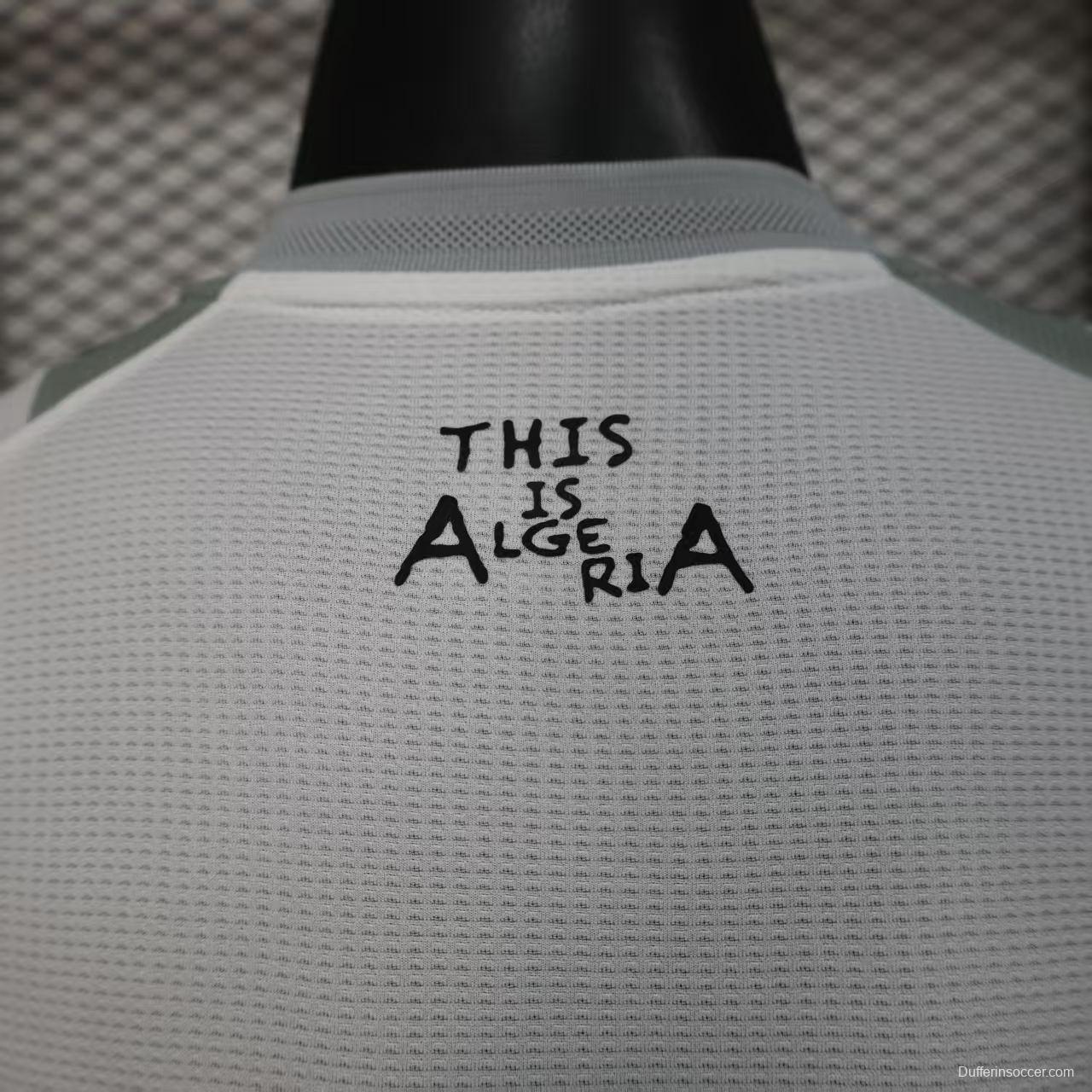 Player Version 2025 Algeria White with Traditional Pattern Jersey