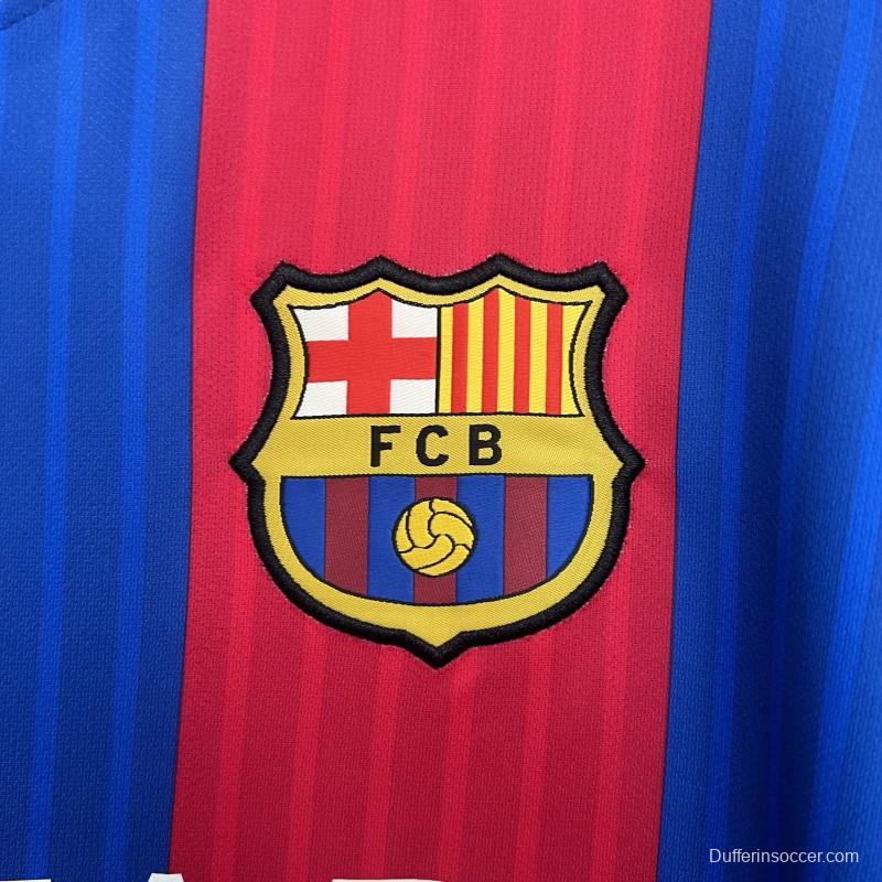 14/15 Retro Long Sleeve Barcelona Home Jersey