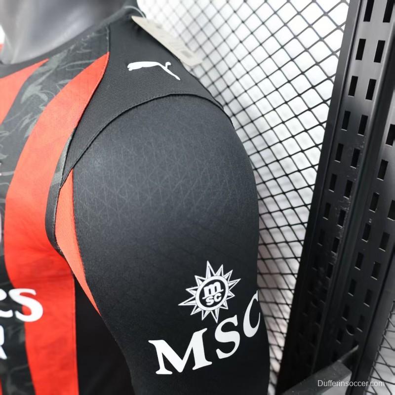 Player Version 25/26 AC Milan Home Long Sleeve Jersey