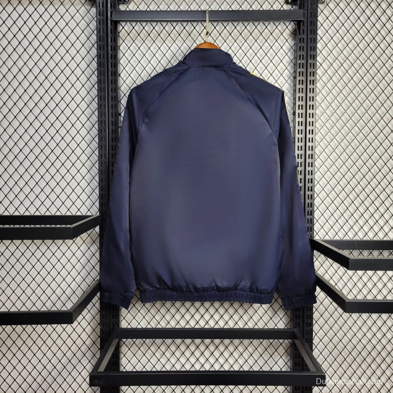 25/26 Real Madrid Jacket Black/Purple Windbreaker