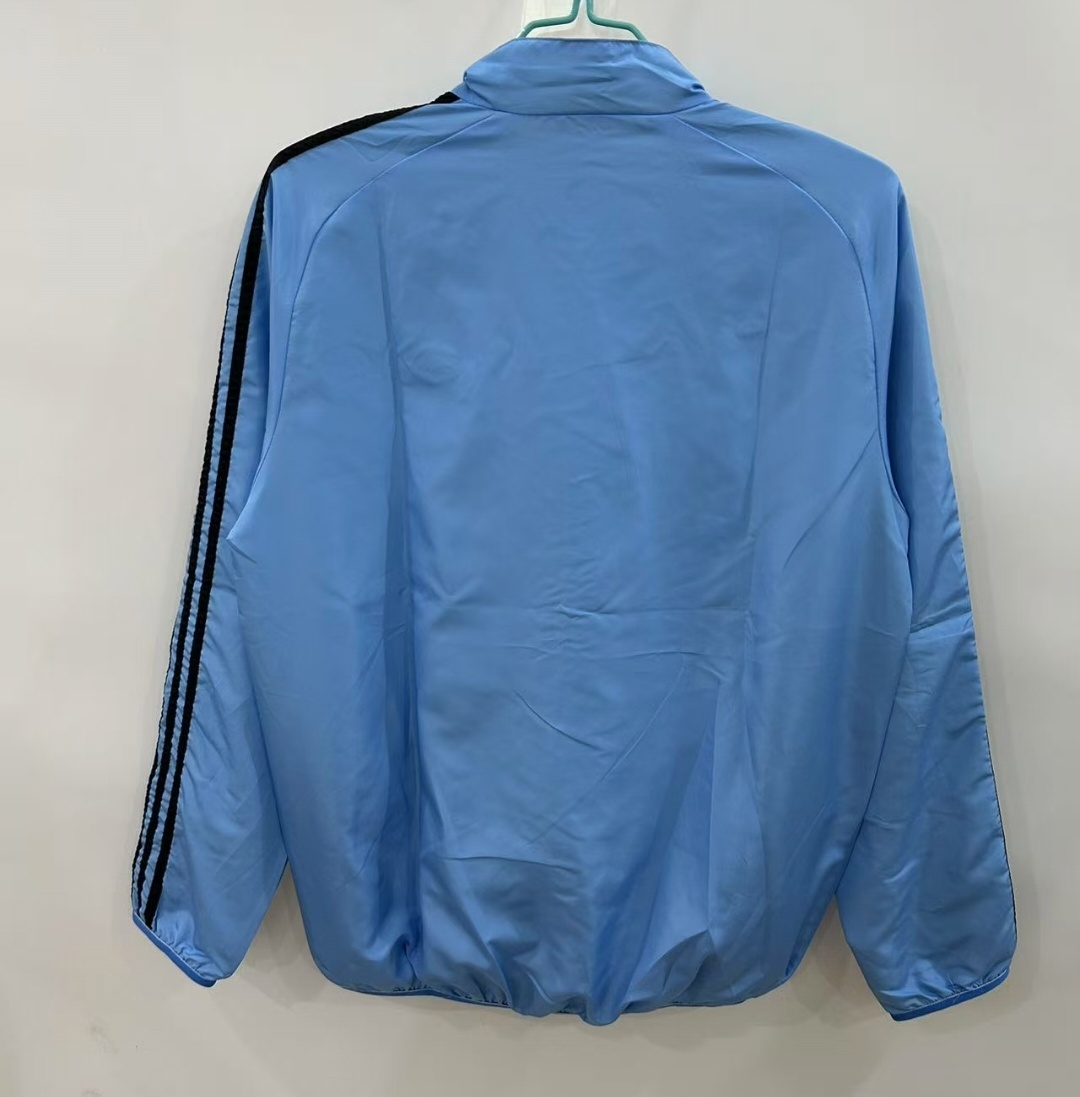 25/26 Boca Juniors Light Blue/Beige with Floral Pattern Reversible Windbreaker
